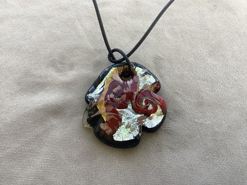 Murano glass pendant necklace - glass,