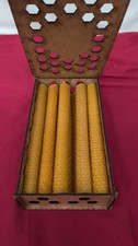 Beeswax Candle Set Taper FLAPINKO Handmade, 10 pcs | 100% Pure,Organic,Natural