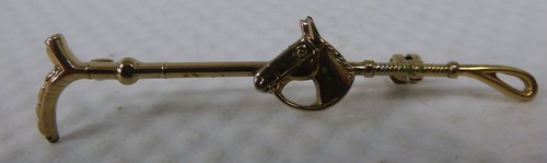 Vintage gold tone horse head - horse,