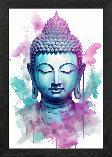 Buddha watercolor art framed - art,