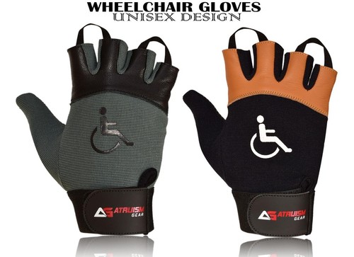 Wheelchair gloves real leather - real,