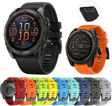 For Garmin Fenix E 8 7 7X 6 Silicone Strap Replacement Band Sports Quick Release