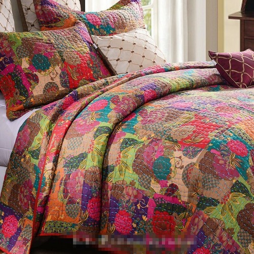 Jewel red king quilt set - jewel,