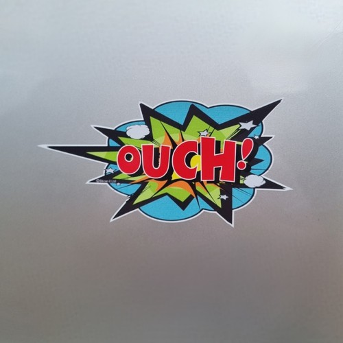 Ouch speech bubble - ouch,