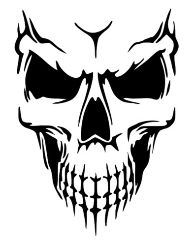 Skull design stencil - skull,