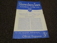 SHREWSBURY TOWN  v  WALSALL    1954/5  DECEMBER 27th