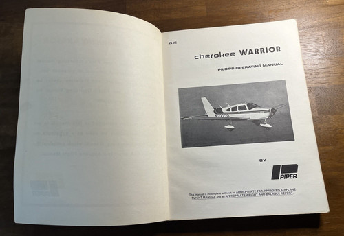 1973 piper cherokee warrior - piper,