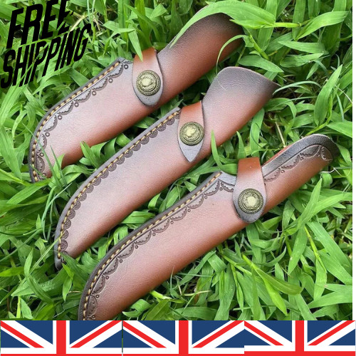 Leather knife sheath 5cm - leather, 24.5cm