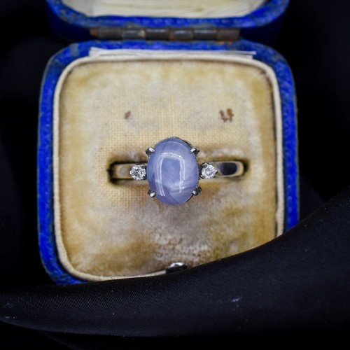 Star sapphire and diamond - star,