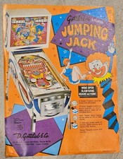 Gottlieb Jumping Jack Pinball Flyer in Very Good Used Condition