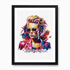 Alecia Beth Moore Pink 01 Portrait  Framed Wall Art Poster Canvas Print Picture