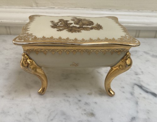 Limoges porcelain trinket box - limoges,
