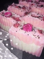 Handmade Soap Loaf  Shea Butter Coconut Rose  Joblot 10 Bars