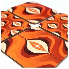 Mid Century Op Art Coasters