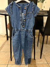 Girls Denim Dungaree Overalls
