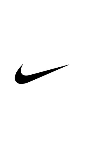 5cm black nike swoosh tick - swoosh,