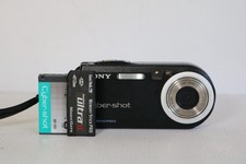 Sony Digital Camera Cybershot DSC-P120 5.1MP Black W/ Battery + Memory Stick