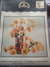 DMC - Chrysanthemums K4534-  Counted Cross Stitch Kit - 30.5 x 30.5 cm