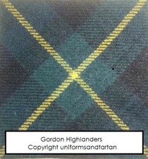 WW2 British Army Gordon Highlanders, tartan patch badge backing for TOS cap hat 
