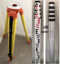 5m LEVELLING STAFF & ALUMINIUM TRIPOD FOR DUMPY/LASER LEVEL  VAT Invoice. Yes ✅