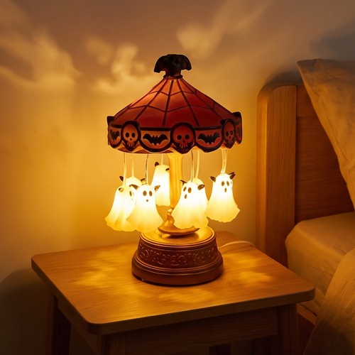 Spinning ghost halloween table - ghost,