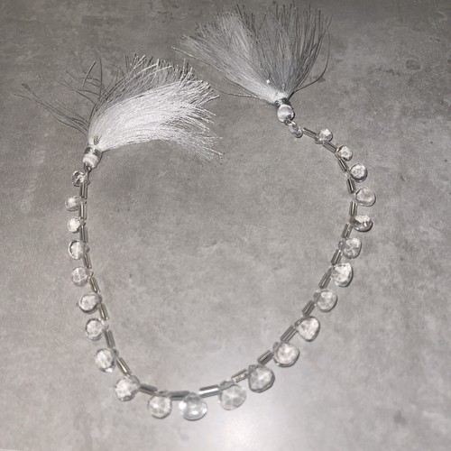 White topaz faceted - topaz, pears