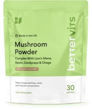 Bettervits Mushroom Powder - Complex with Lion's Mane, Reishi, Cordyceps & Chaga