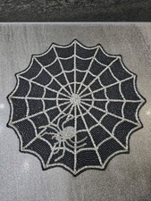 Tk Maxx Homesense Halloween Beaded Spider Web Decorative Table Place Mat 38cm