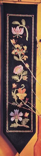 Floral bell pull fuchsia - floral,