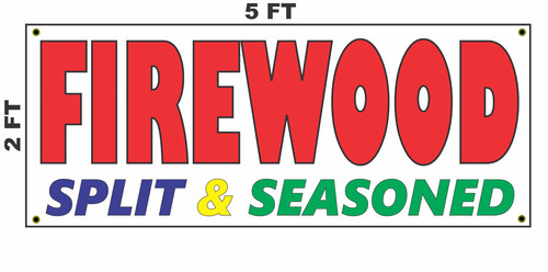 Firewood split seasoned banner - firewood,