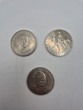 bundle of 3 commemorative coins british memorabilia churchill queen elizabeth