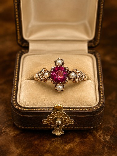 Antique victorian garnet - victorian, seed