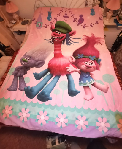 Trolls reversible single duvet - reversible,
