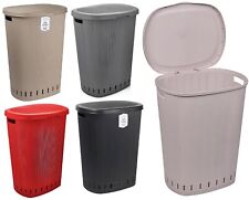 Laundry Dirty Washing Clothes Organiser Hamper Bin Storage Basket Design Lid 65L