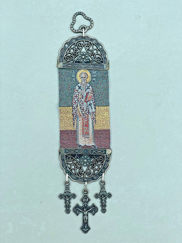 Saint spyridon tapestry wall - saint,