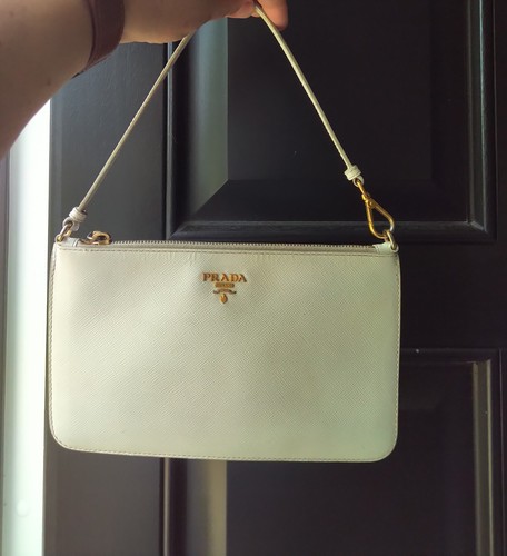 Prada white creamy saffiano - white,