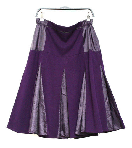 Purple pinstripe midi skirt - purple, uk