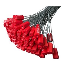 Red Barrier Security Seals 30cm - Numbered - Tamper Proof Barrel Container Tags