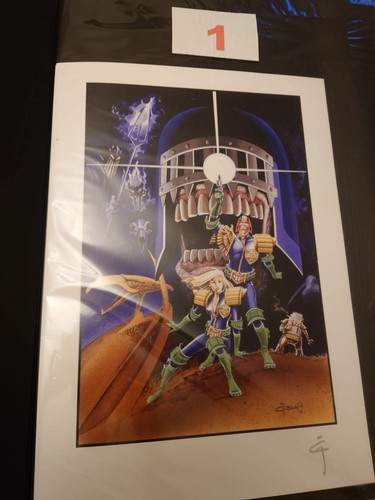 Judge dredd signed print 1 - dredd,