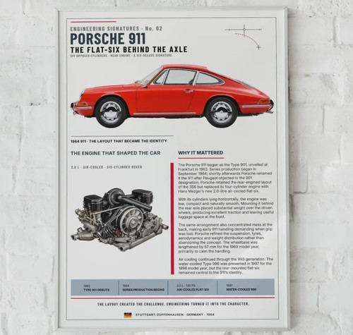 Porsche 911 poster 1964 - porsche,