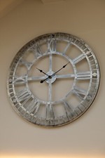 Extra Large Silver Clock