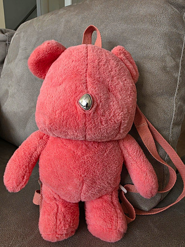 Pink plush teddy bear small - teddy,