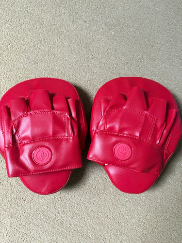 Red hand held - boxing, focus