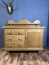 Victorian Pine Farmhouse Chiffonier Sideboard 