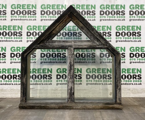 Gable end window wooden - gable, oak