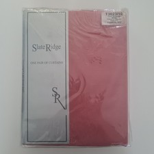 Pair Of Slate Ridge Curtains Lima Terracotta 46" X 54"