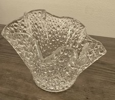 Vtg Bubbled Murero Art Glass