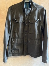 Ted Baker Brown Men's Size 5 Utility Multi Pocket Jacket Waxed Style