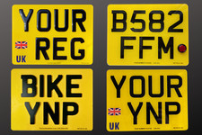 Motorcycle Number Plate 9 x 7 Road Legal 2D 3D 4D MOT Compliant Motorbike