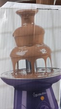 Signature Chocolate Fondue Fountain Stainless Steel 3-Tier Electric - Purple